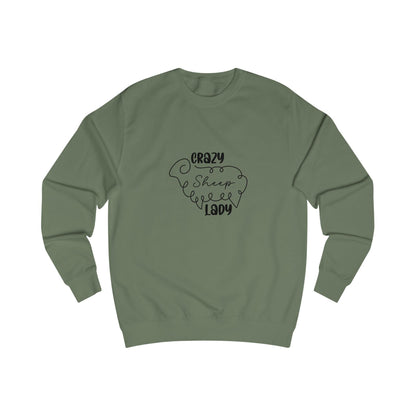 Sheep Sweatshirt - Crazy Sheep Lady Outline Design