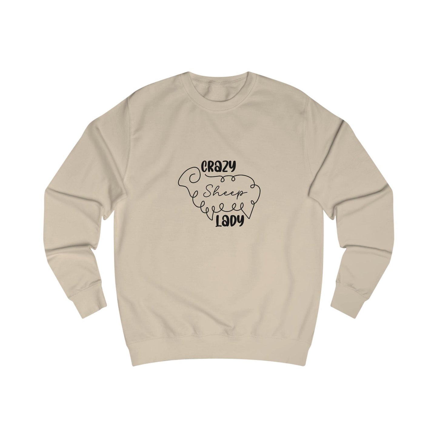 Sheep Sweatshirt - Crazy Sheep Lady Outline Design
