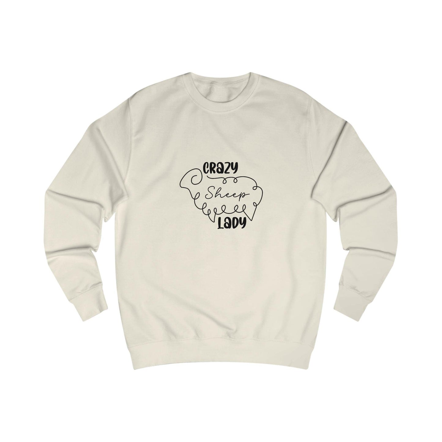 Sheep Sweatshirt - Crazy Sheep Lady Outline Design