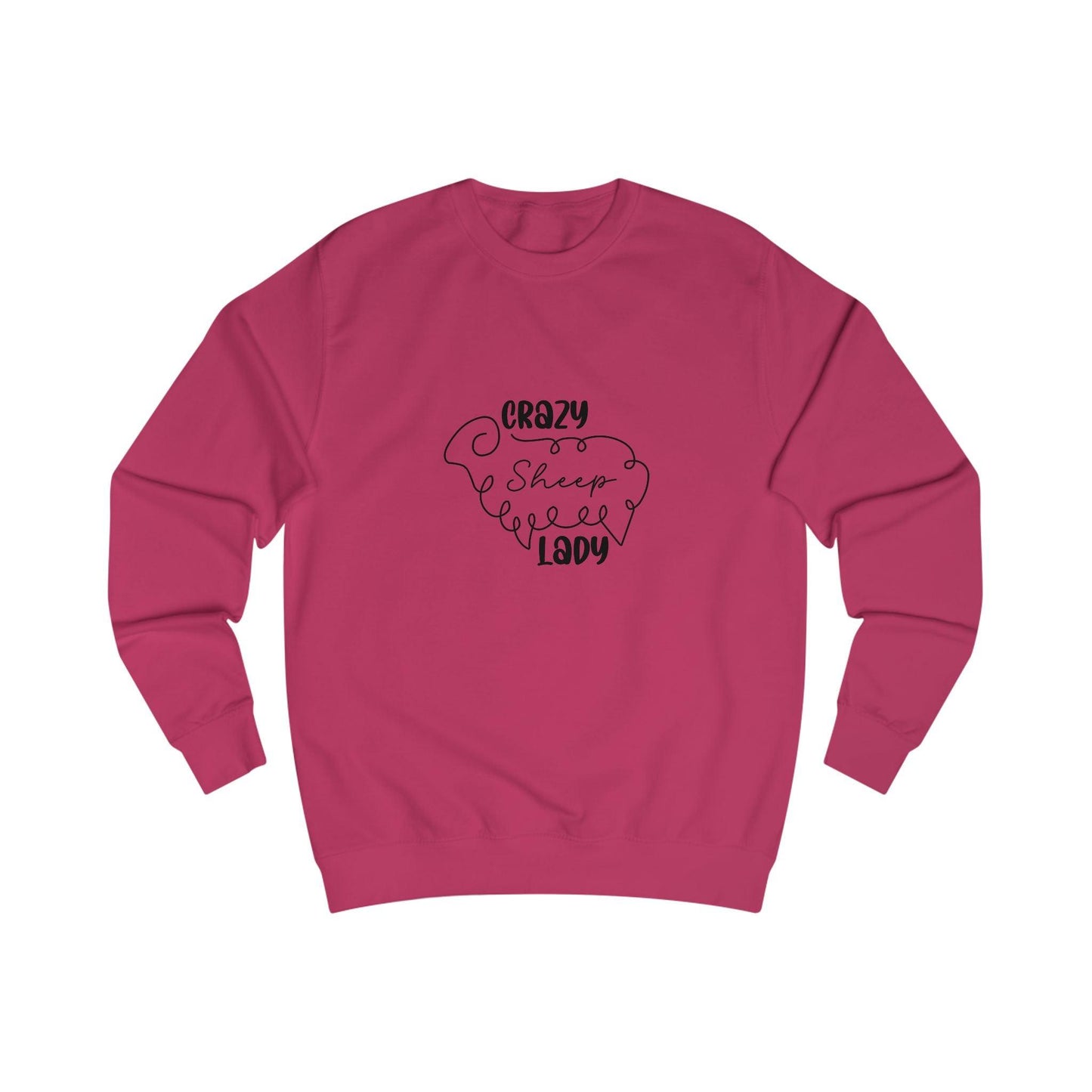 Sheep Sweatshirt - Crazy Sheep Lady Outline Design