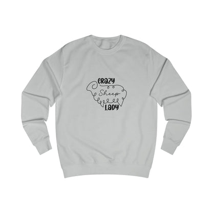 Sheep Sweatshirt - Crazy Sheep Lady Outline Design