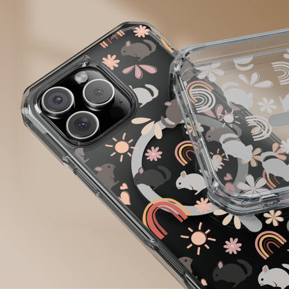 Retro Style Chinchilla MagSafe iPhone Clear Case