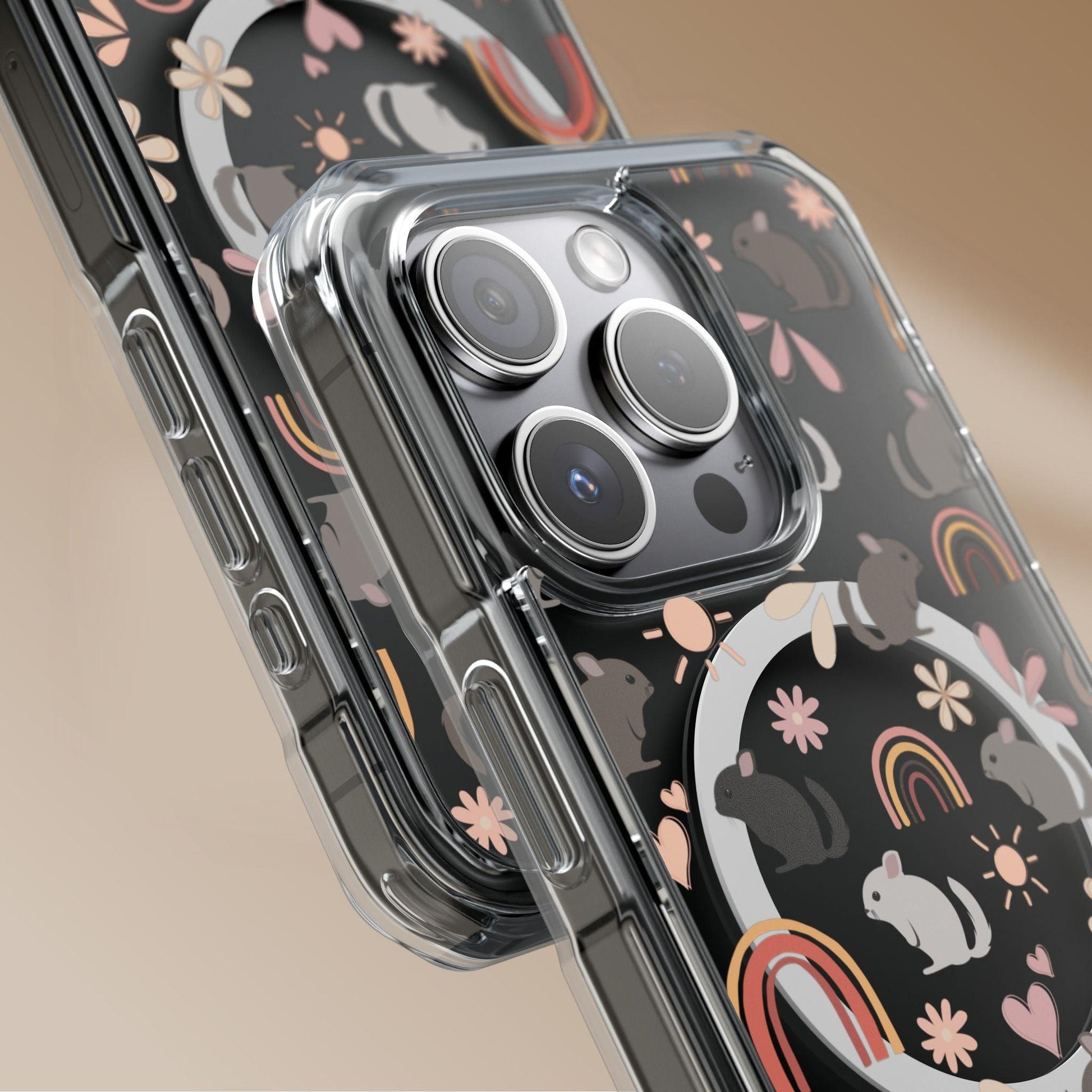 Retro Style Chinchilla MagSafe iPhone Clear Case