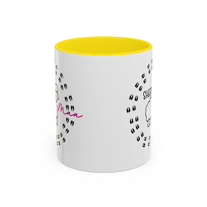 Sheep Maaa Mug – Farm Life, for Women, Shepherdesses & Sheep Lovers, Colour Rim