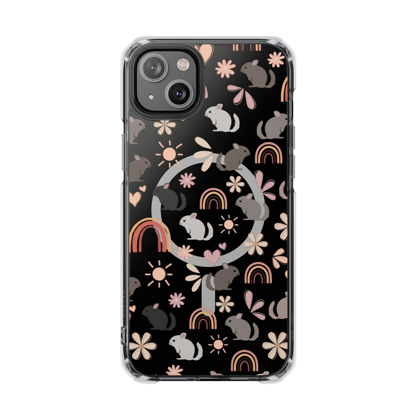 Retro Style Chinchilla MagSafe iPhone Clear Case