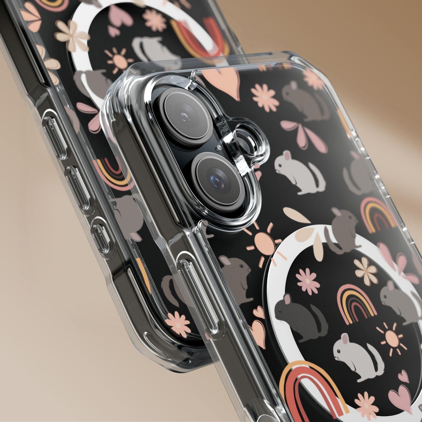 Retro Style Chinchilla MagSafe iPhone Clear Case
