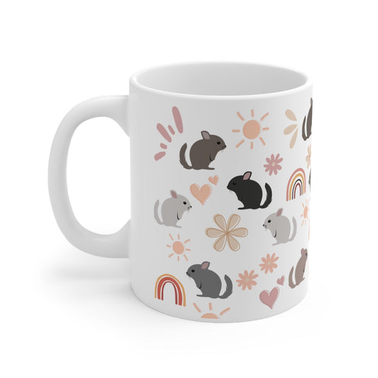 Vintage Retro Chinchilla Mug - 11oz/15oz Ceramic Coffee Cup