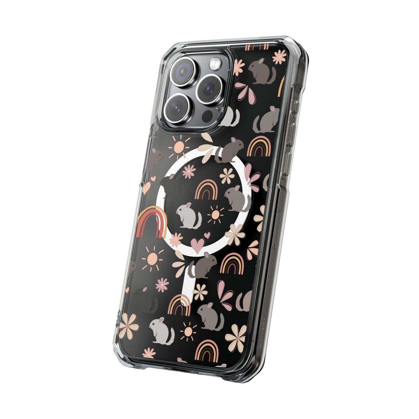 Retro Style Chinchilla MagSafe iPhone Clear Case