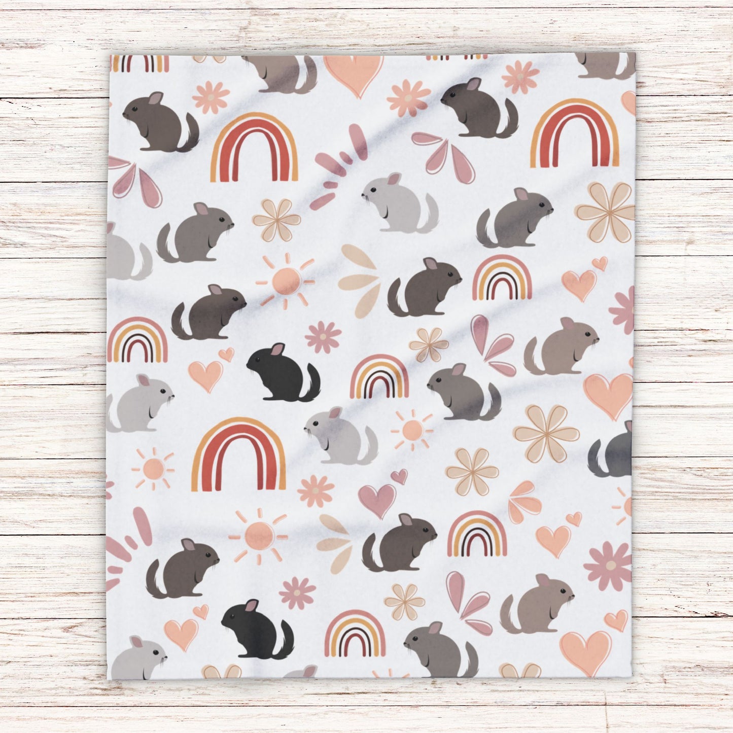 Cozy Fleece Blanket with Cute Chinchilla, Snuggly Throw, Perfect for Pet Lovers, Kids Room Decor, Gift for All Occasions