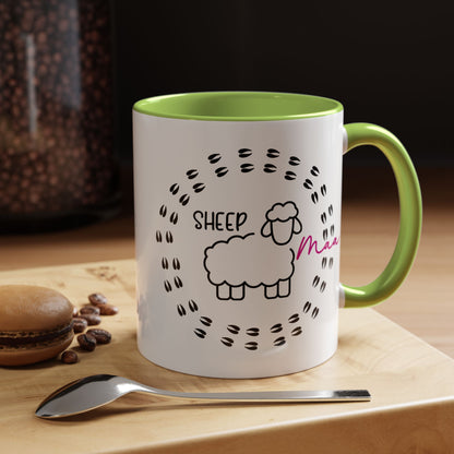 Sheep Maaa Mug – Farm Life, for Women, Shepherdesses & Sheep Lovers, Colour Rim