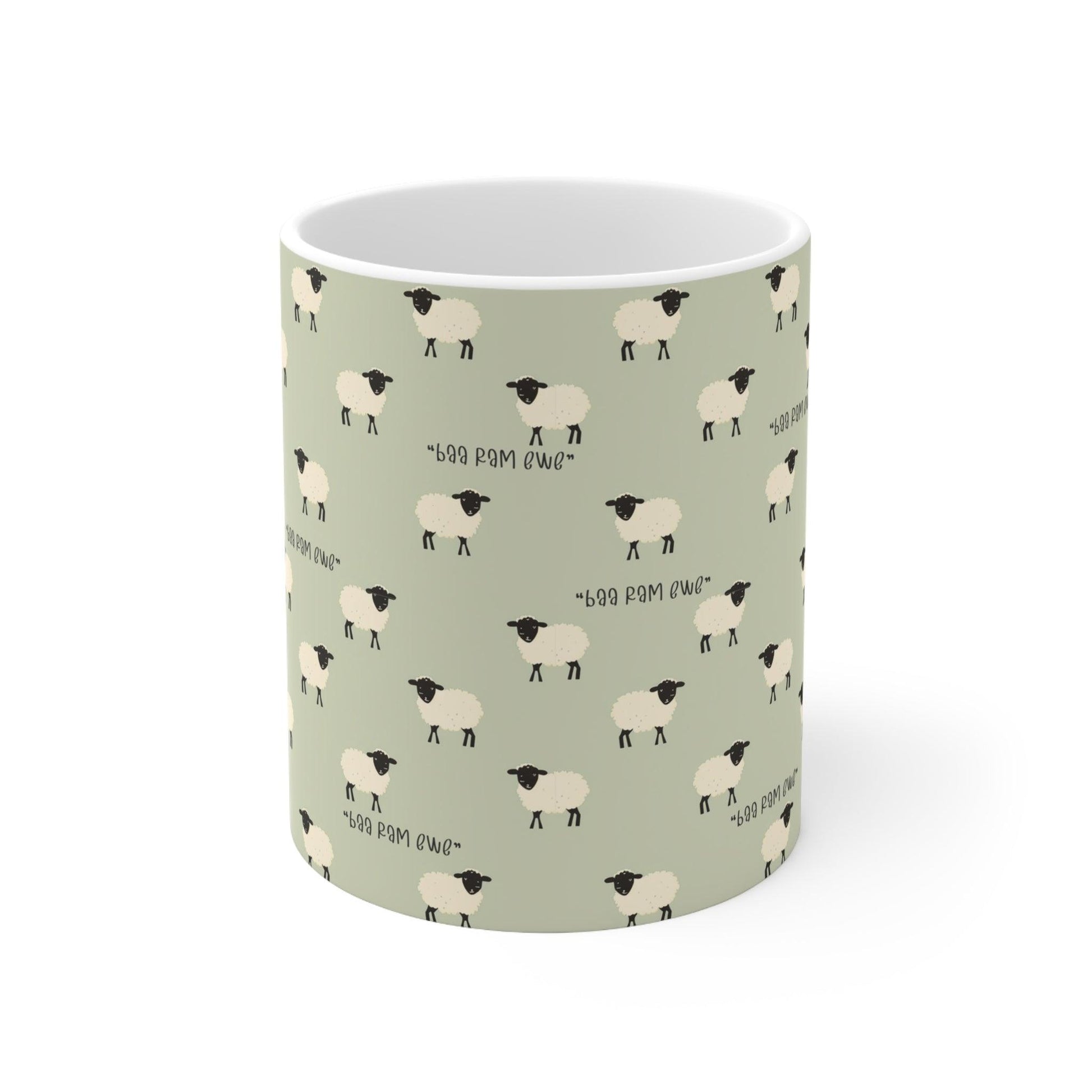Sheep Mug "Baa Ram Ewe" Babe The Pig - 11oz, 15oz - mug gift, farmer gift, farmer mug, sheep gift