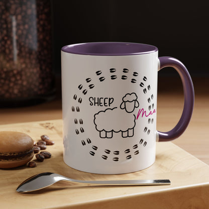 Sheep Maaa Mug – Farm Life, for Women, Shepherdesses & Sheep Lovers, Colour Rim