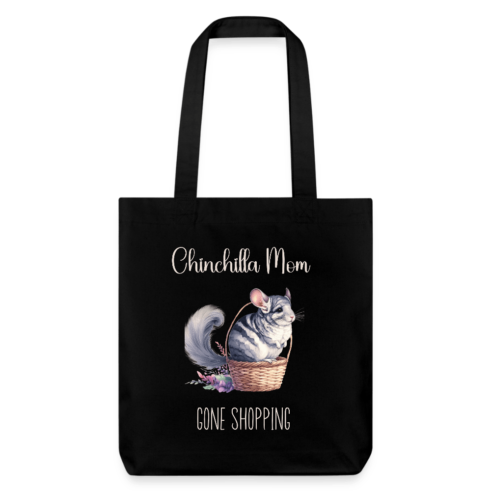 Strong Chinchilla Mom Shopping Tote - black