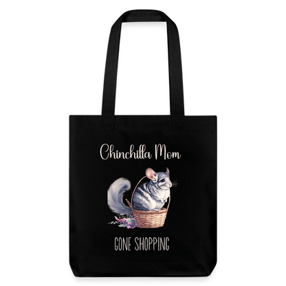 Strong Chinchilla Mom Shopping Tote - black