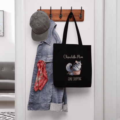Strong Chinchilla Mom Shopping Tote - black