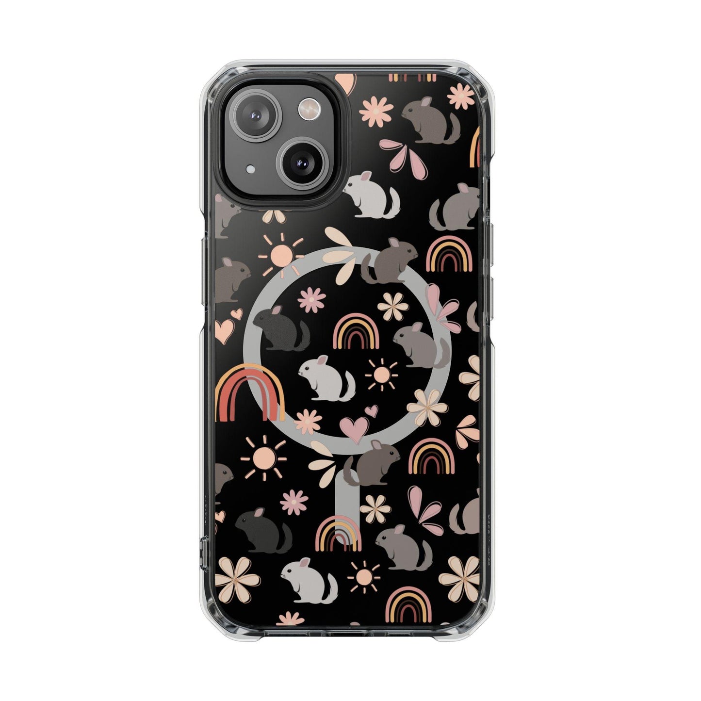 Retro Style Chinchilla MagSafe iPhone Clear Case