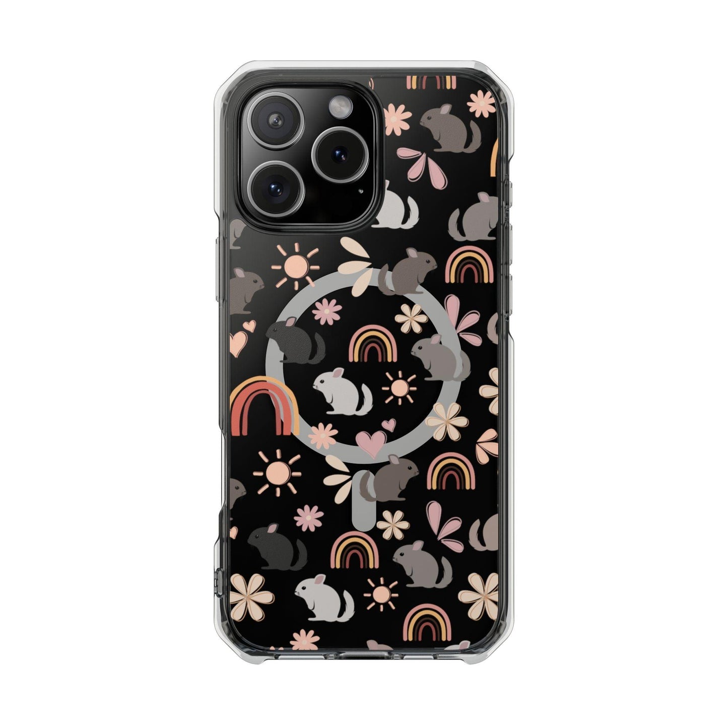 Retro Style Chinchilla MagSafe iPhone Clear Case