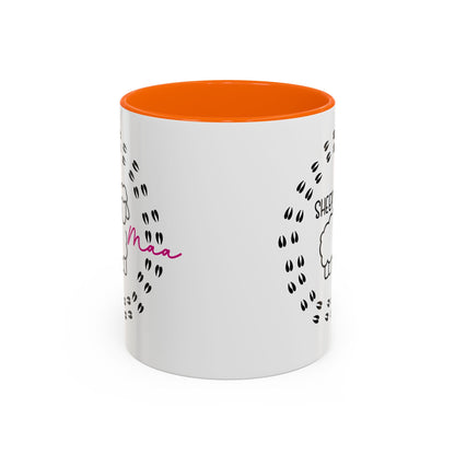 Sheep Maaa Mug – Farm Life, for Women, Shepherdesses & Sheep Lovers, Colour Rim