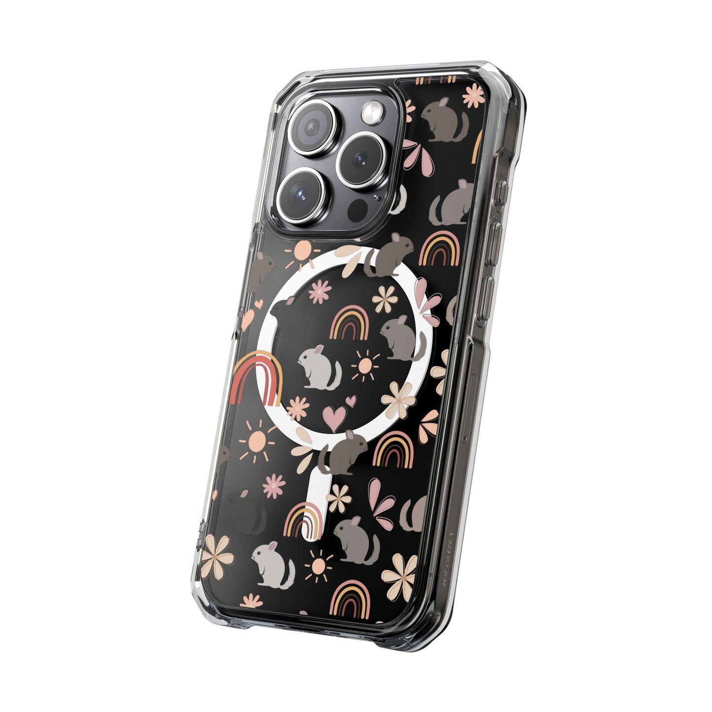 Retro Style Chinchilla MagSafe iPhone Clear Case