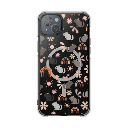 Retro Style Chinchilla MagSafe iPhone Clear Case