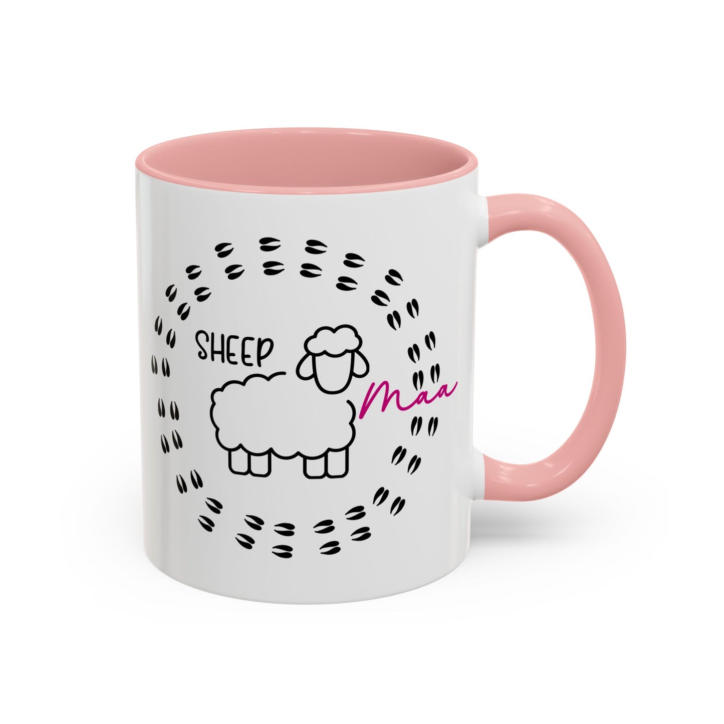 Sheep Maaa Mug – Farm Life, for Women, Shepherdesses & Sheep Lovers, Colour Rim