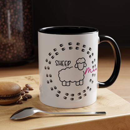 Sheep Maaa Mug – Farm Life, for Women, Shepherdesses & Sheep Lovers, Colour Rim