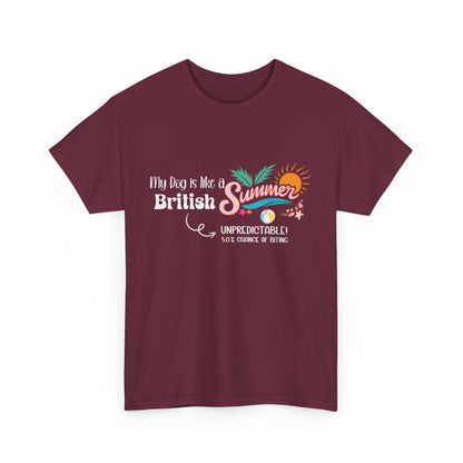 Funny Dog Owner Summer Shirt – 50% Unpredictable Dog T-Shirt