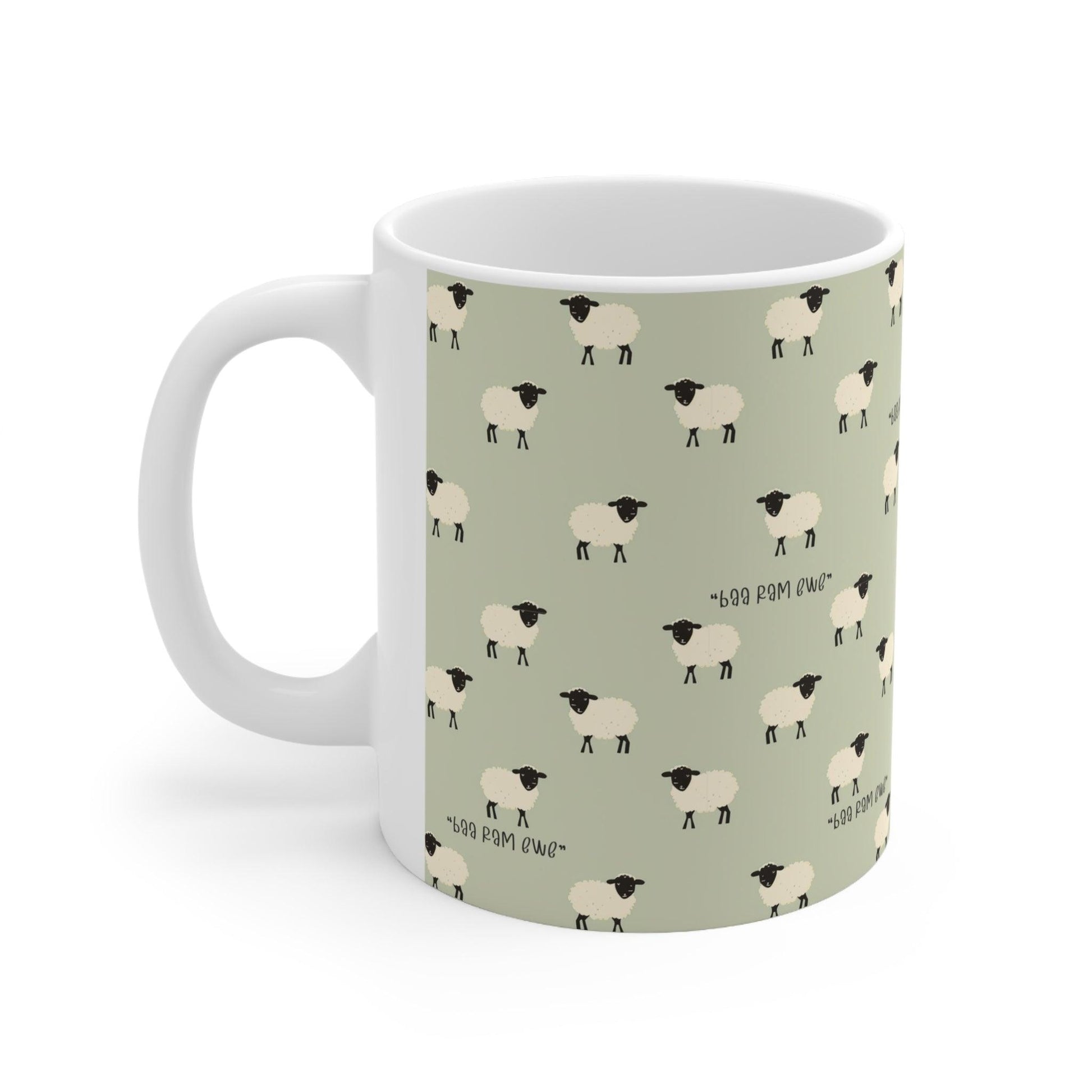 Sheep Mug "Baa Ram Ewe" Babe The Pig - 11oz, 15oz - mug gift, farmer gift, farmer mug, sheep gift