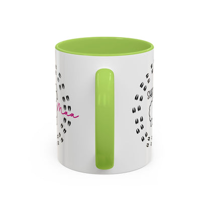 Sheep Maaa Mug – Farm Life, for Women, Shepherdesses & Sheep Lovers, Colour Rim