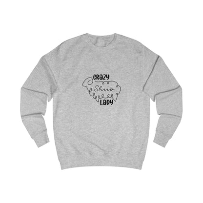 Sheep Sweatshirt - Crazy Sheep Lady Outline Design