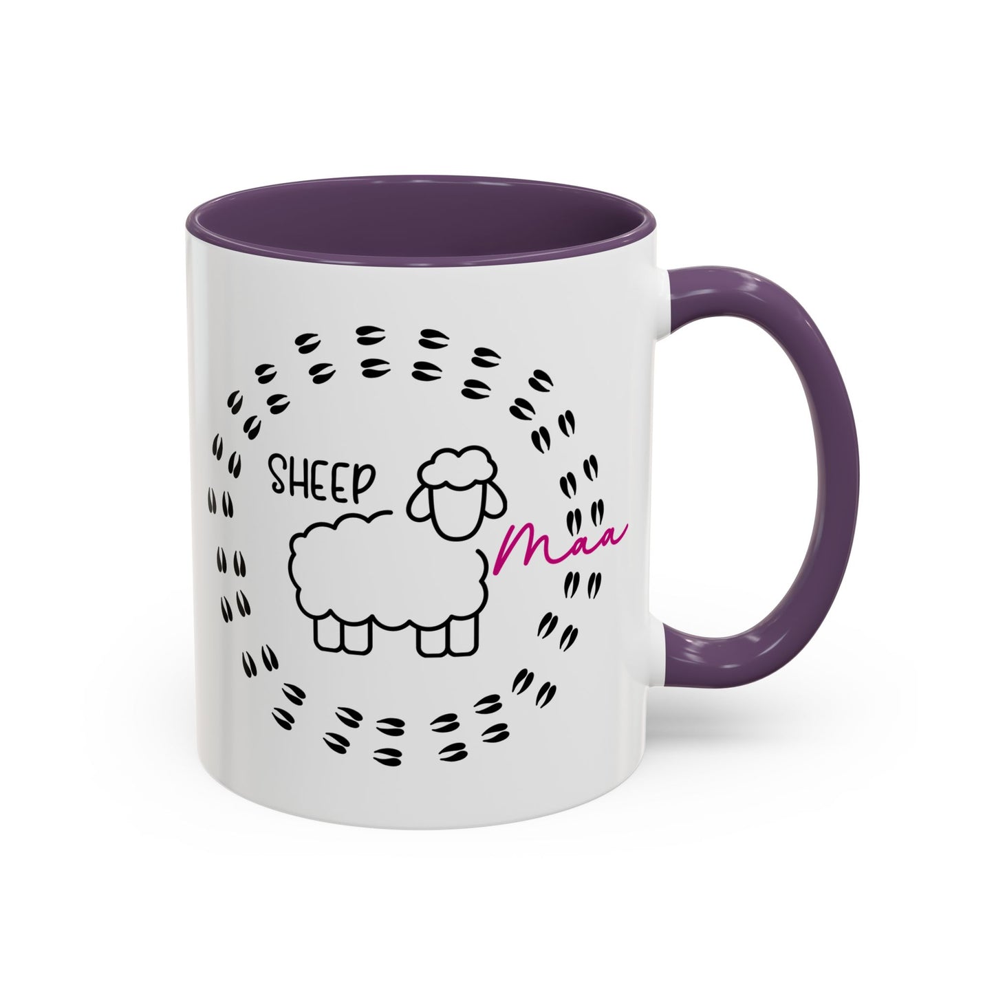 Sheep Maaa Mug – Farm Life, for Women, Shepherdesses & Sheep Lovers, Colour Rim