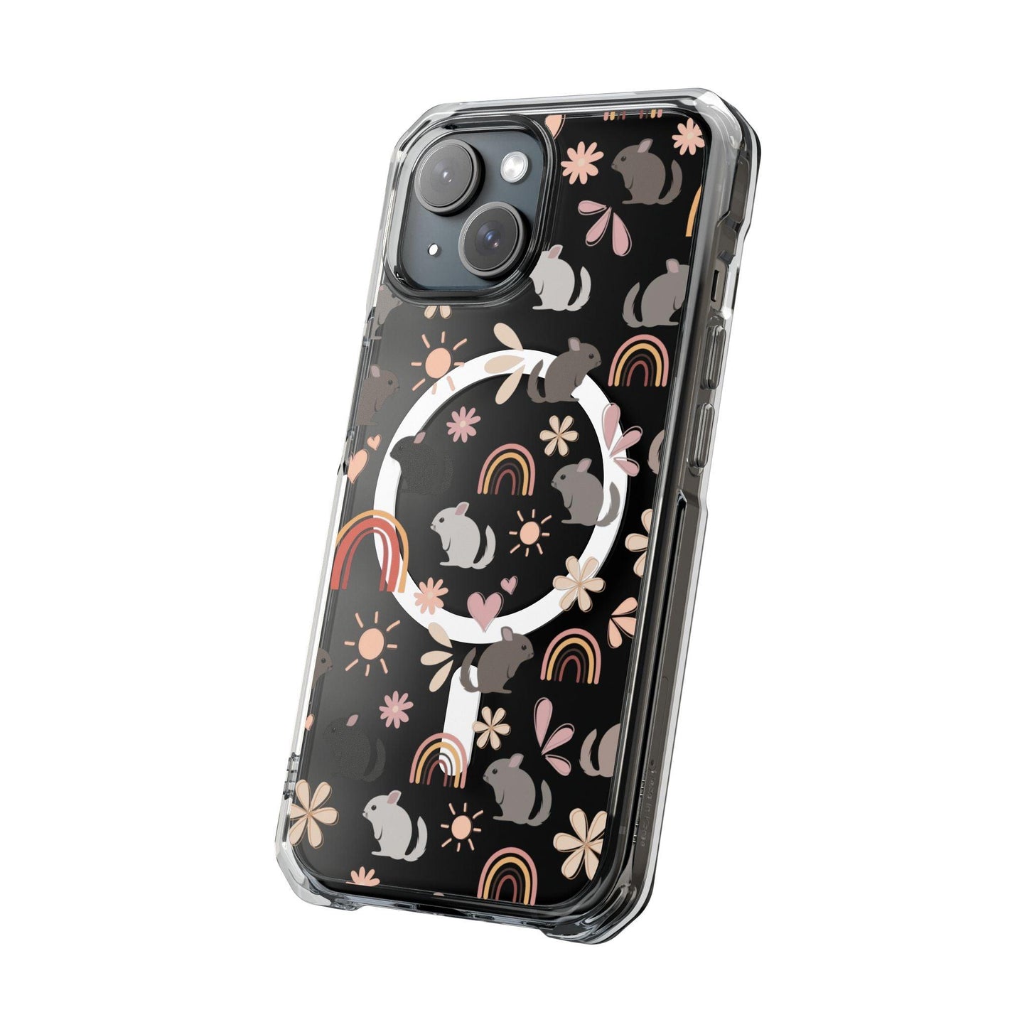 Retro Style Chinchilla MagSafe iPhone Clear Case