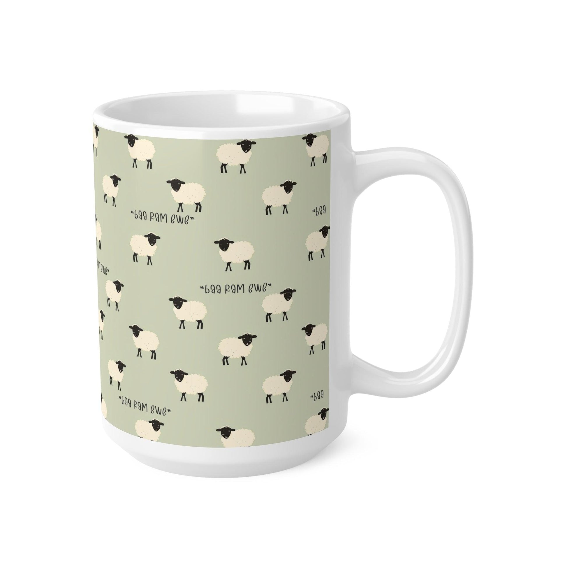 Sheep Mug "Baa Ram Ewe" Babe The Pig - 11oz, 15oz - mug gift, farmer gift, farmer mug, sheep gift