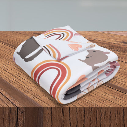 Cozy Fleece Blanket with Cute Chinchilla, Snuggly Throw, Perfect for Pet Lovers, Kids Room Decor, Gift for All Occasions