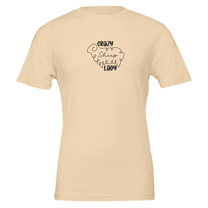 Crazy sheep lady t-shirt soft yellow