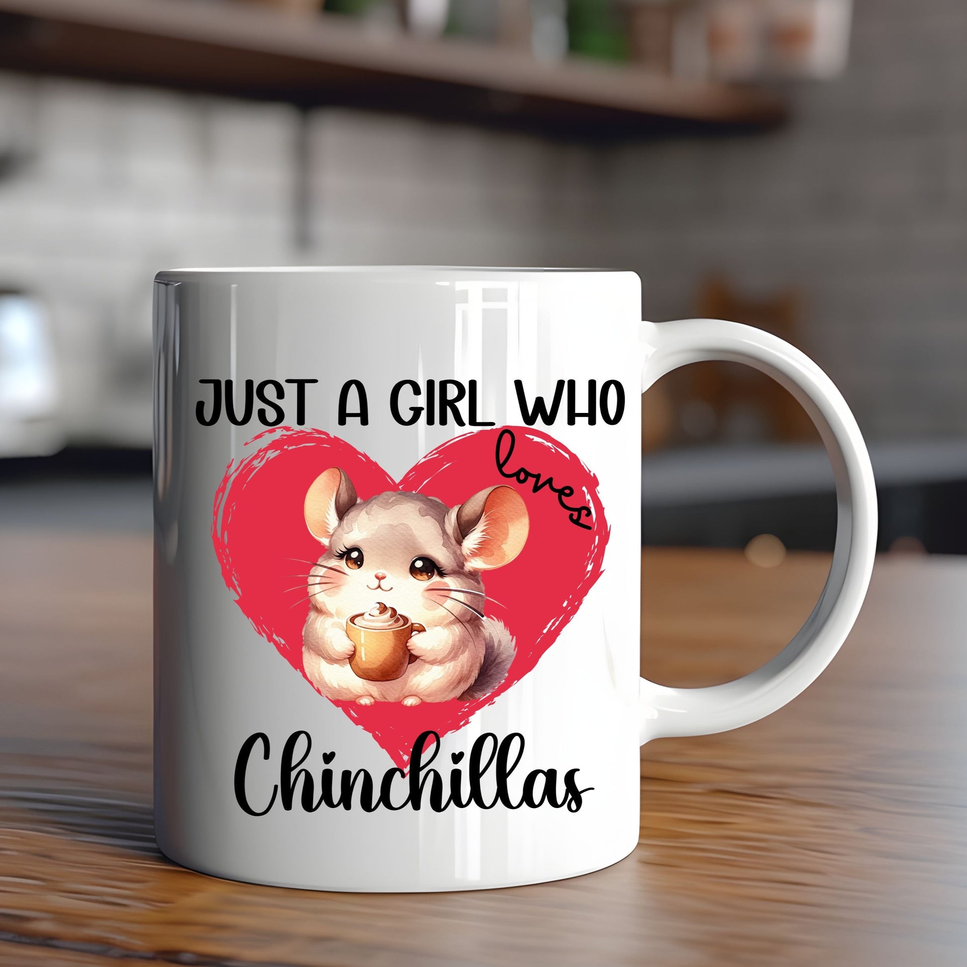 Just a girl who loves chinchillas mug, chinchilla gift idea 11oz