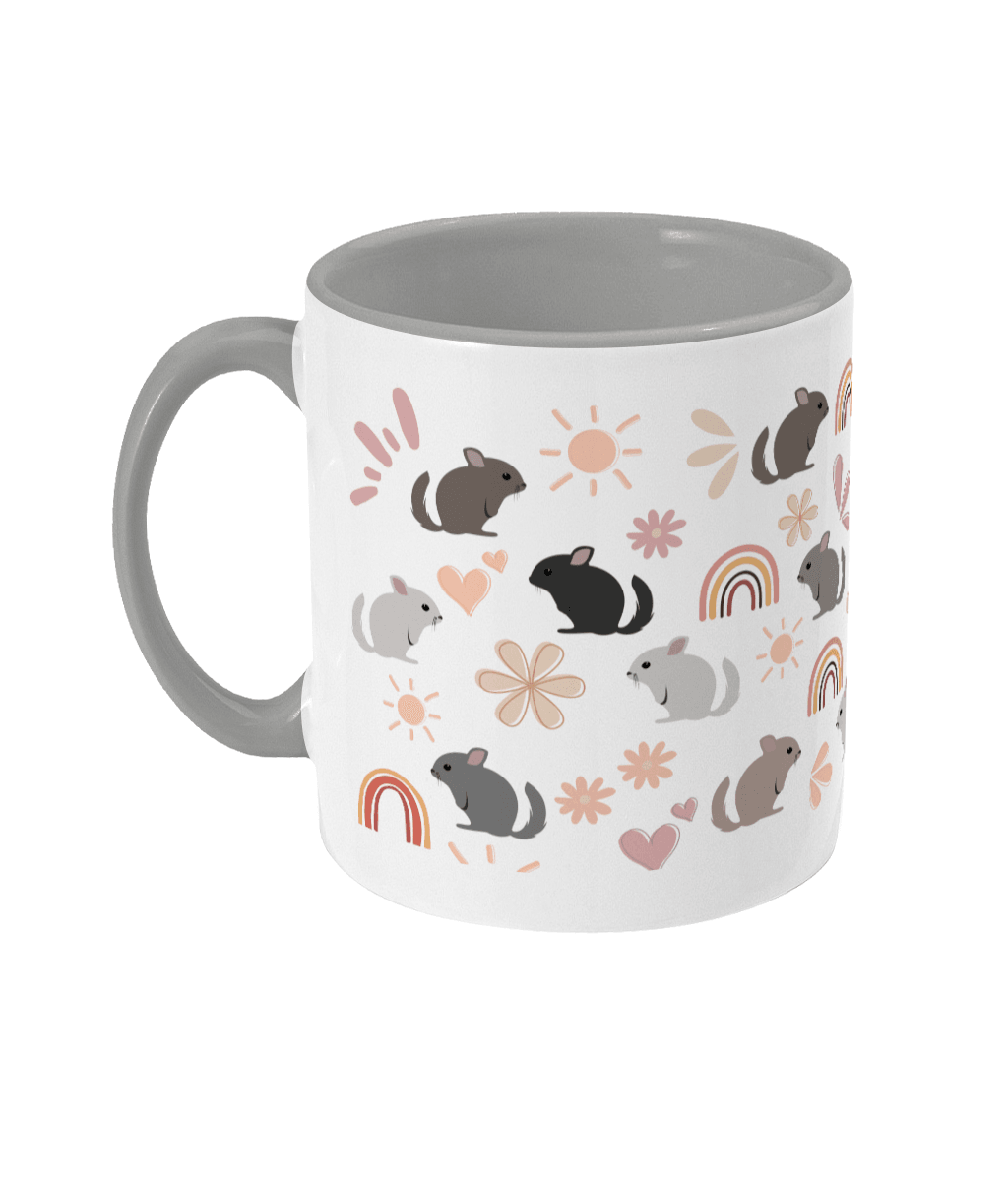 Retro vintage chinchilla mug grey