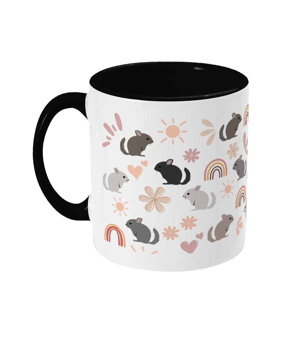 Retro vintage chinchilla mug black