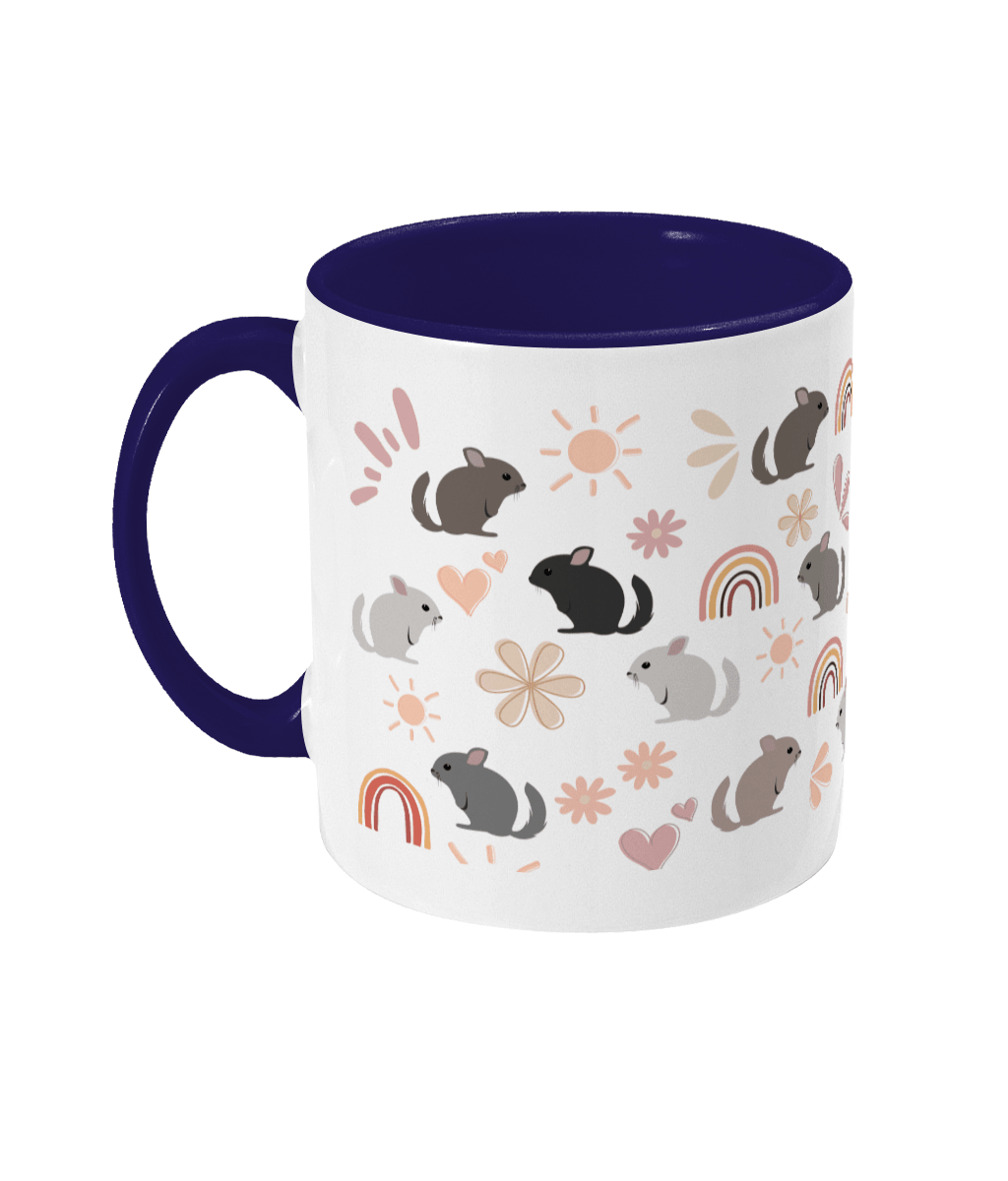 Retro vintage chinchilla mug purple